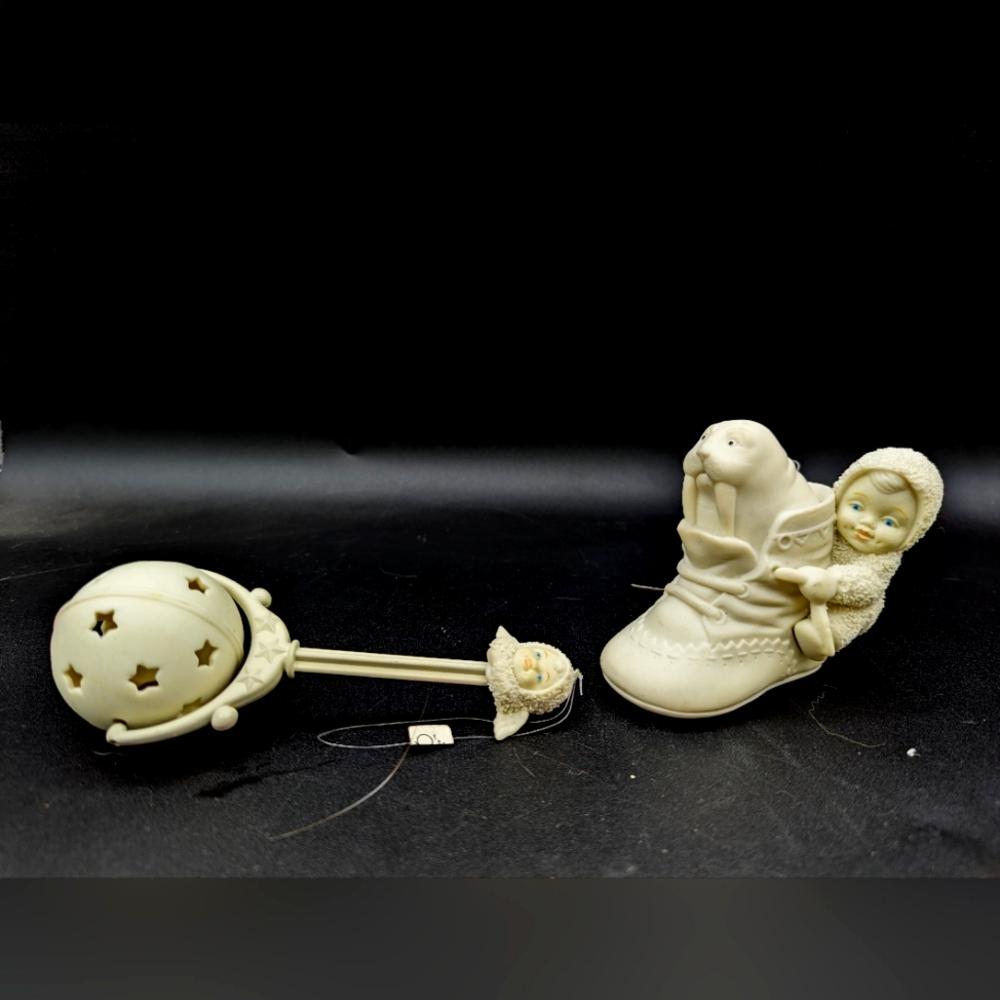 NWT Lot of Two Department 56 Snow Baby Ornaments.